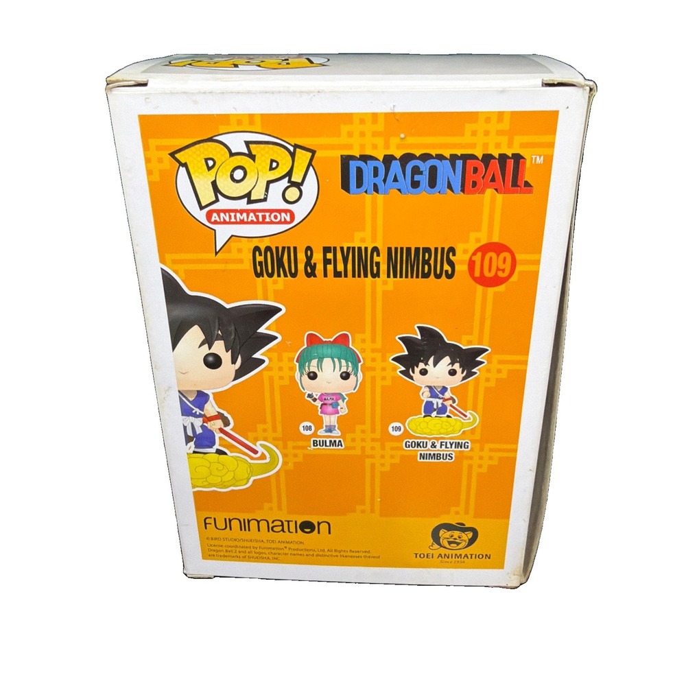 Funko Pop! Animation Dragon Ball Goku & Flying Nimbus #109 Vinyl Figure - Picture 3 of 4